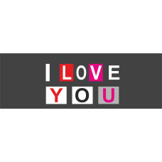 Car Bumper Sticker - I Love You